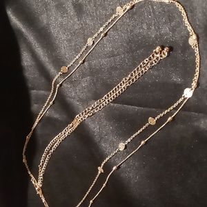 Vivilly Belly chains 1 beaded & 1 sequin. Gold tone size 28 to 38 inches long